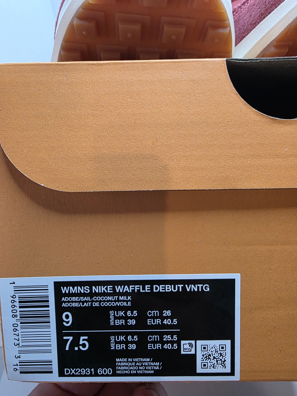 Nike Waffle Debut Vintage Women's Size 9. Adobe/Sail/Coconut Milk - Picture 9 of 9